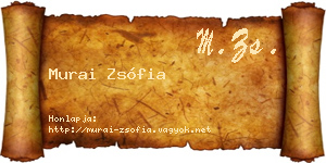 Murai Zsófia névjegykártya