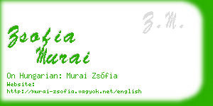 zsofia murai business card